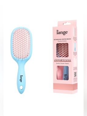 L’ange Wet or Dry Blue & Pink Vented Detangling Brush